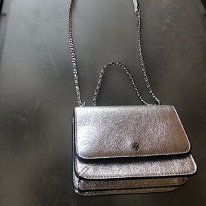 Tory Burch : Crinkle Metallic Mini Shoulder Bag
